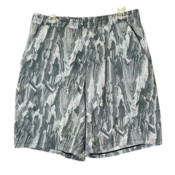 LULULEMON RJBI Grey Jacquard Pace Breaker Shorts 9" Lined Mens L Pockets Drwstrg - Picture 1 of 12